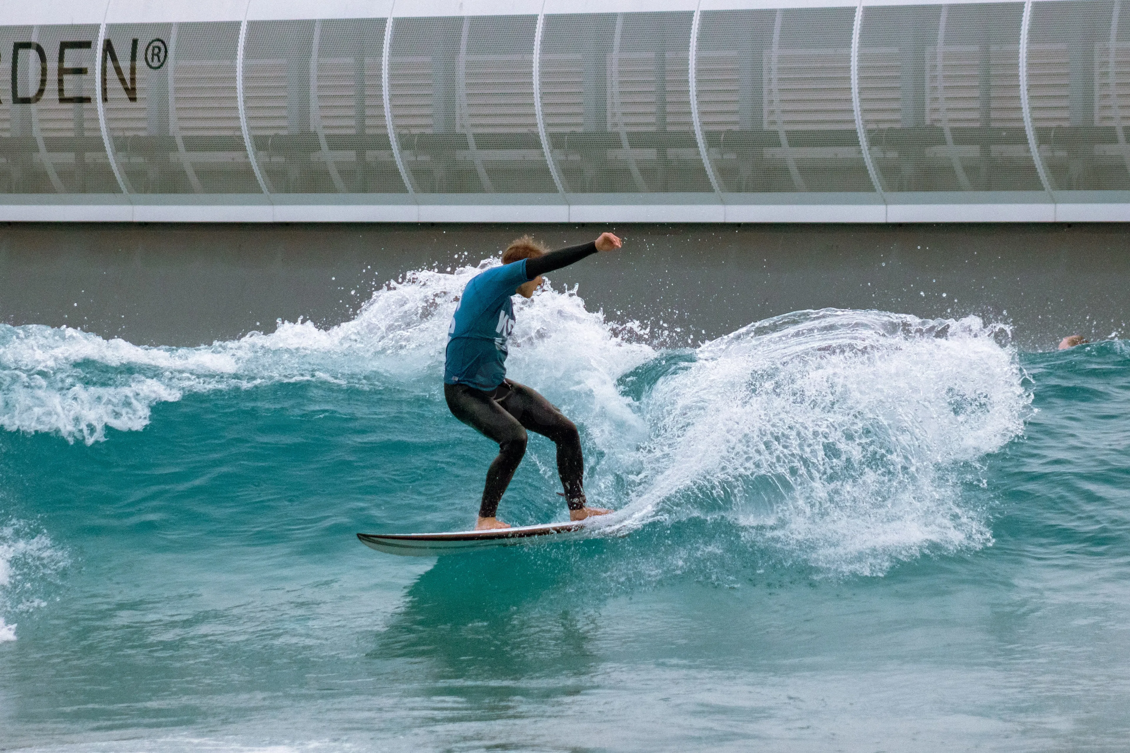 A photo of a surfer